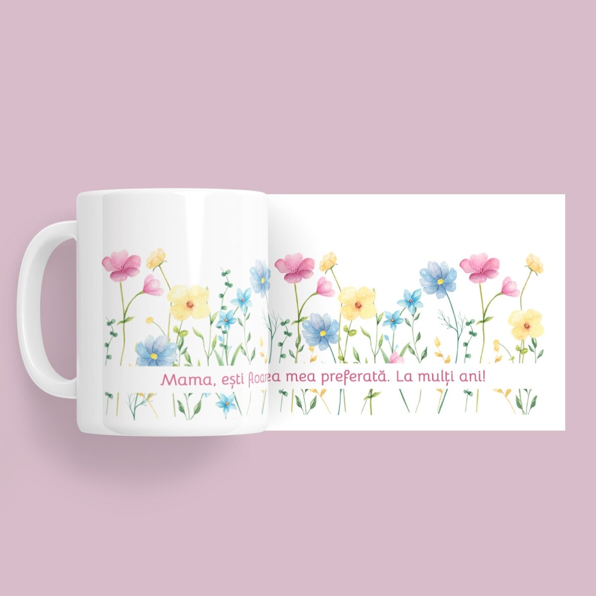 Προσωποποιημένο κύπελλο με κείμενο - Flowers