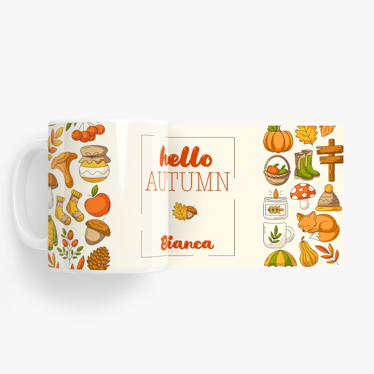 Προσωποποιημένο κύπελλο με κείμενο - Hello Autumn