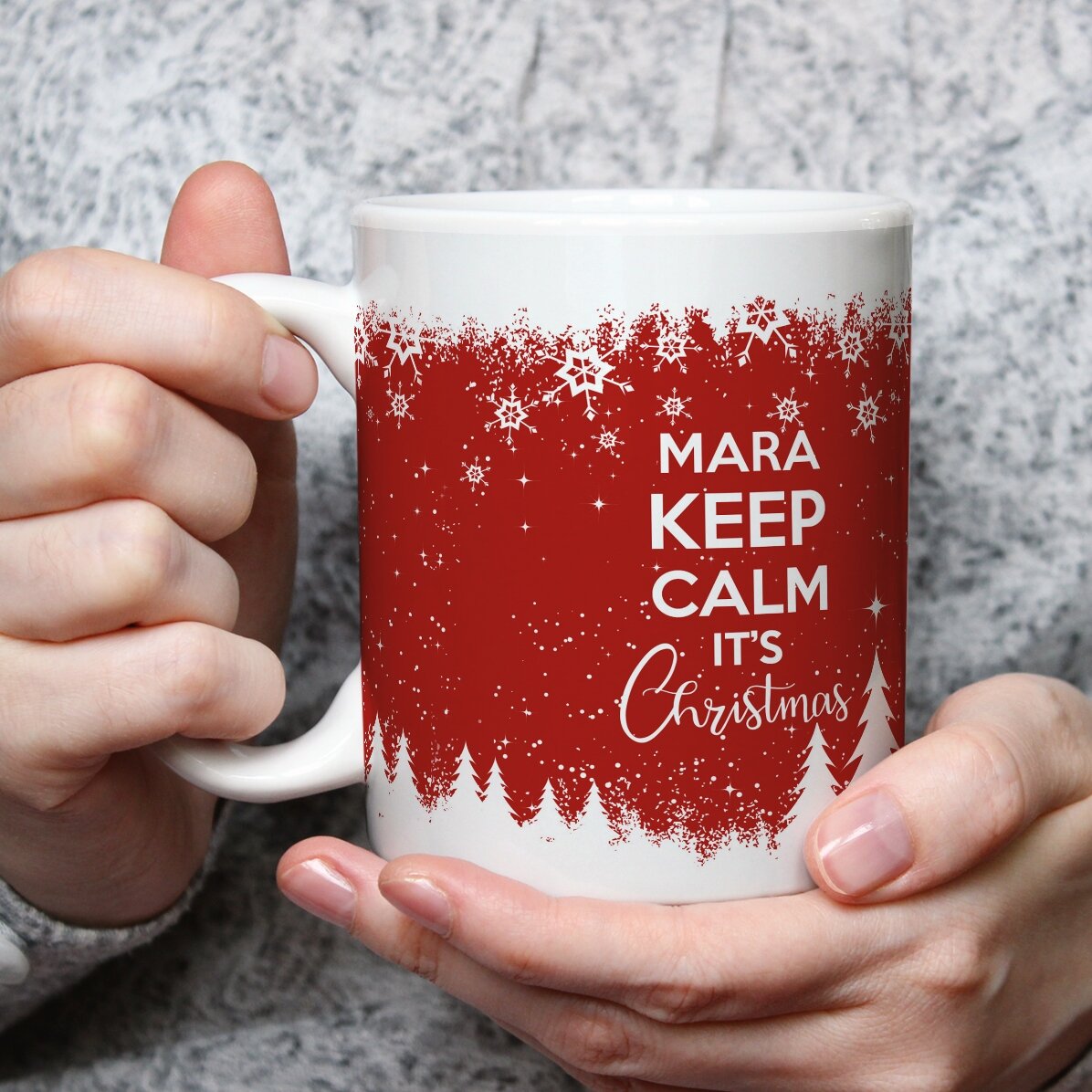 Personalised mug with text - Keep calm for Christmas