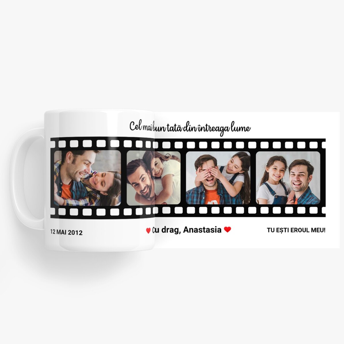 Προσωποποιημένο κύπελλο με κείμενο και 4 φωτογραφίες - Οι πιο αγαπημένες αναμνήσεις