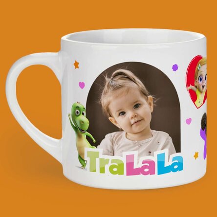 Personalised mug for children with photo and name - TraLaLa