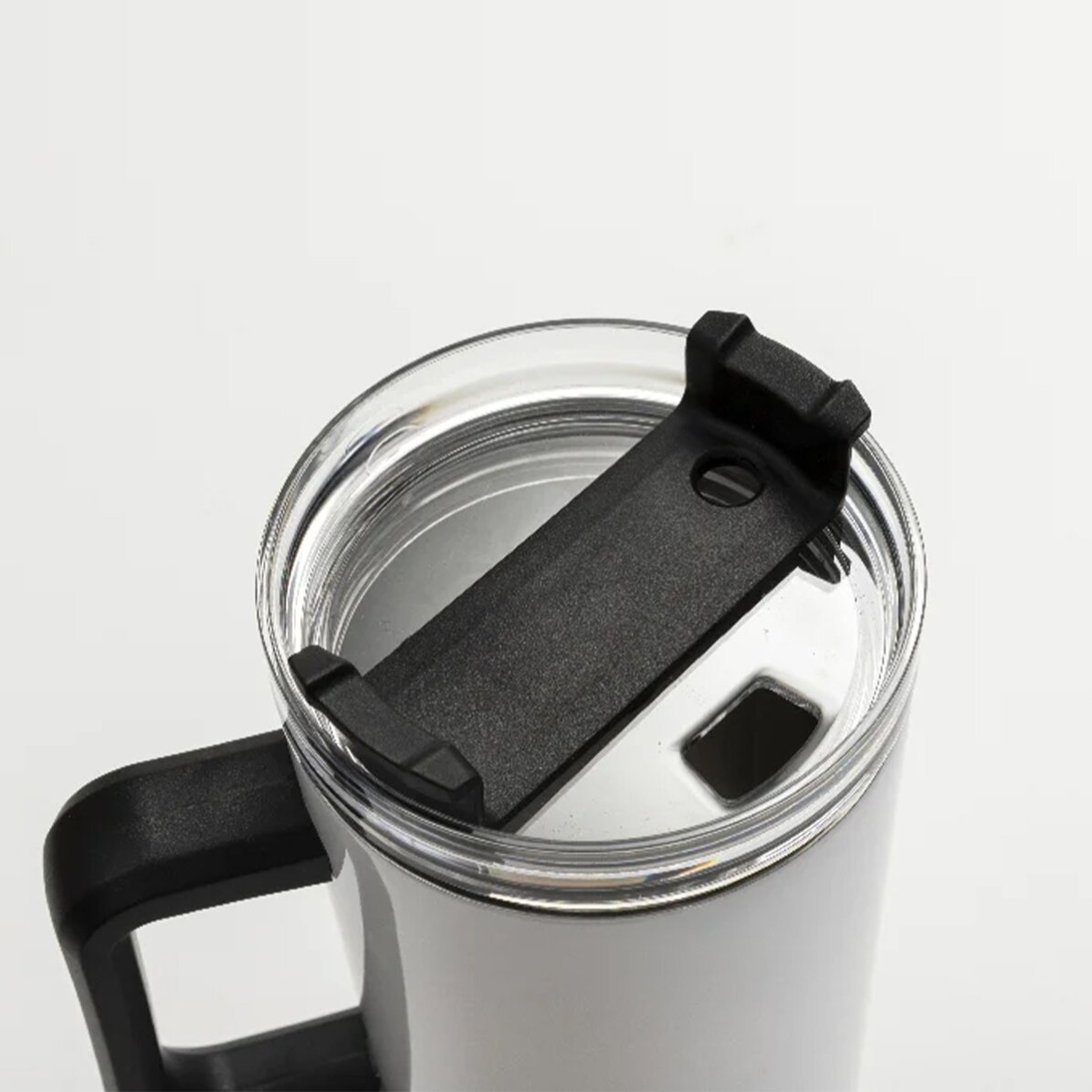 Thermos mug with handle and straw, personalised with message - little diva