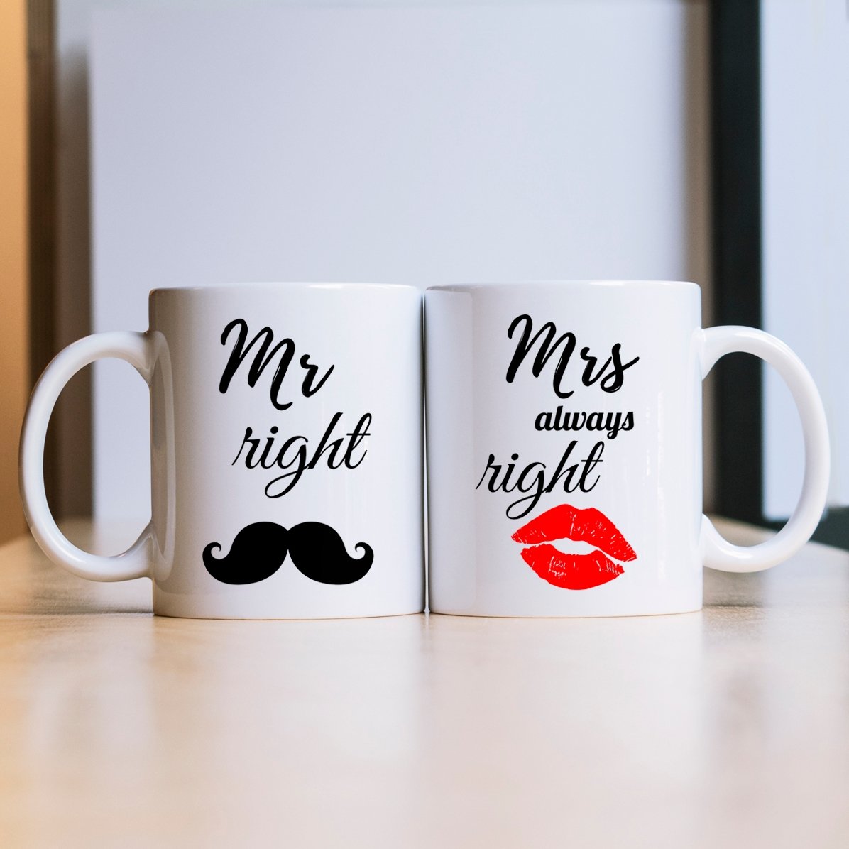 Κούπες για ζευγάρια - Mr Right και Mrs Always Right