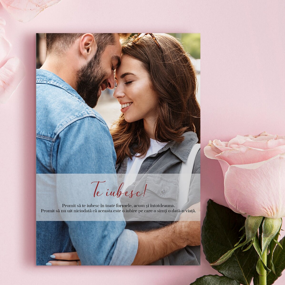 Personalised card for couples - I love you!