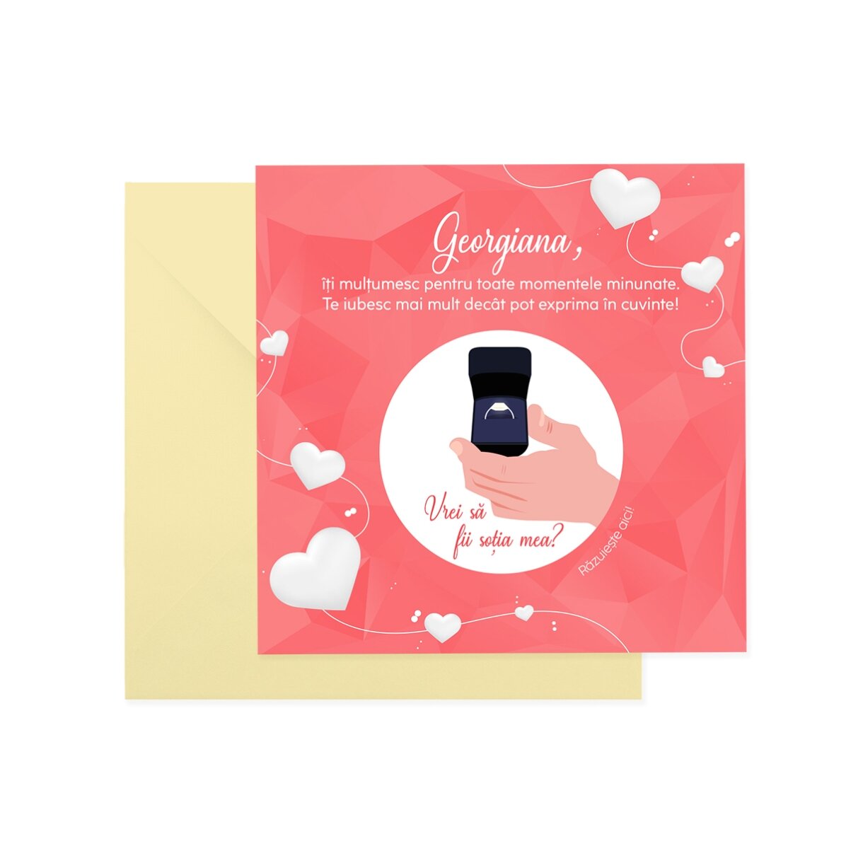 Personalised scratch card with text - Marriage proposal