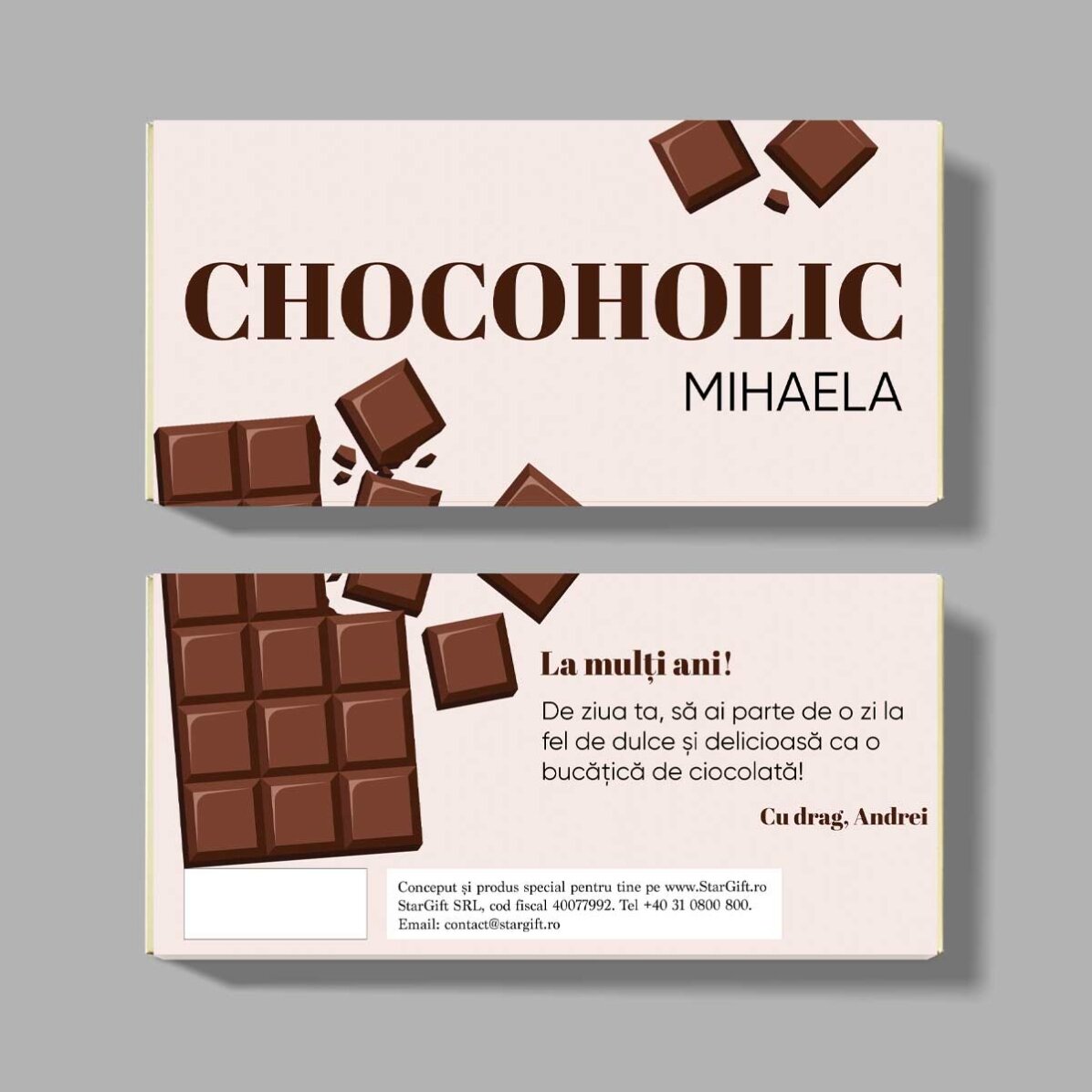 Σοκολάτα με εξατομικευμένο κείμενο - Chocoholic