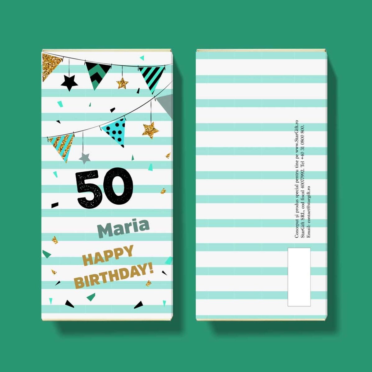Personalised chocolate with text for birthdays - Birthday gift