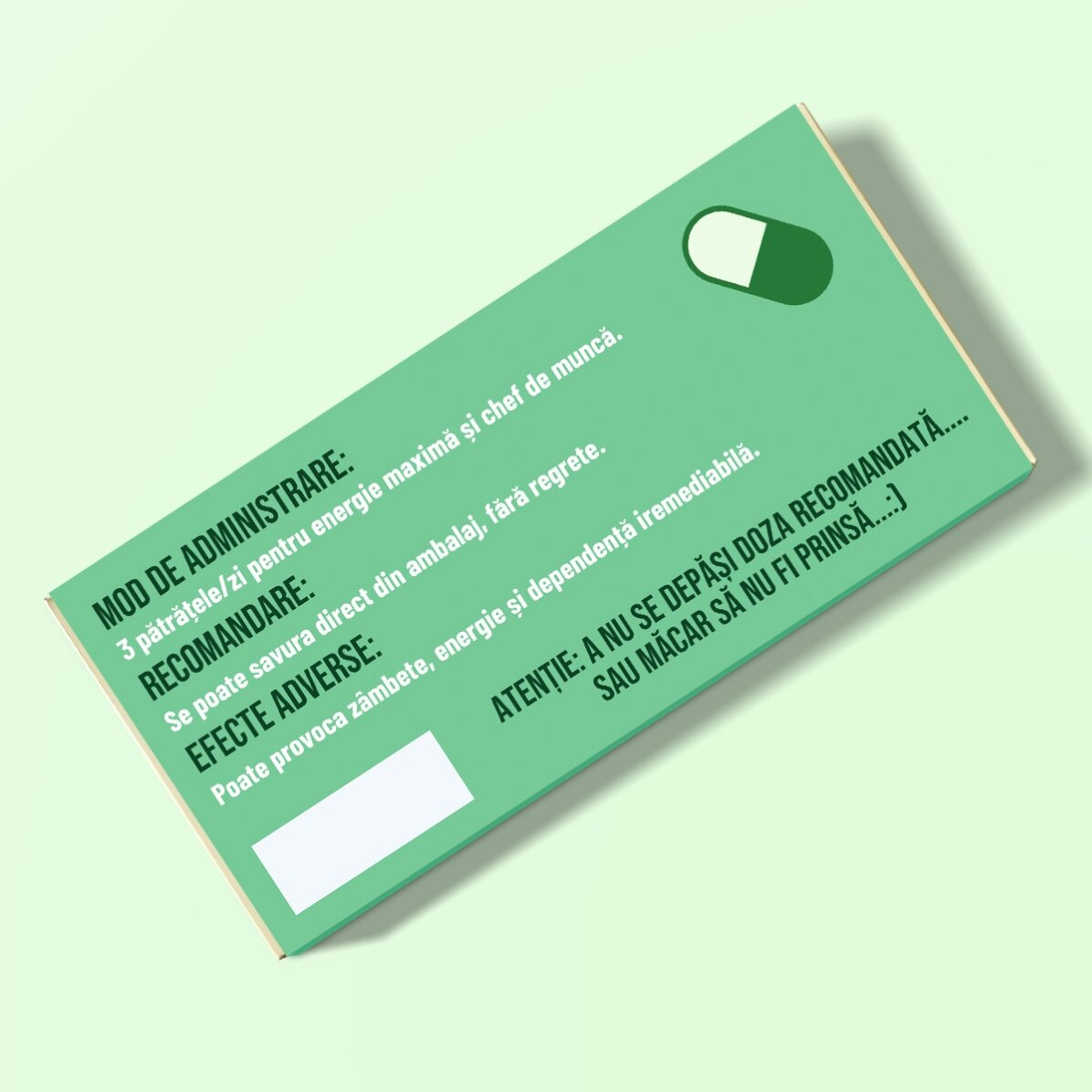 Personalised chocolate with text - Medical prescription