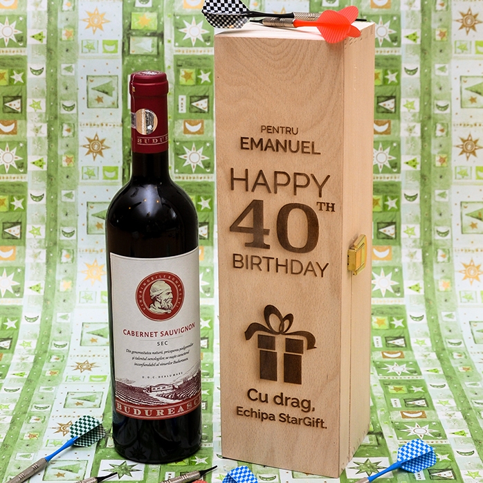 Personalised wine box - Happy Birthday Gift