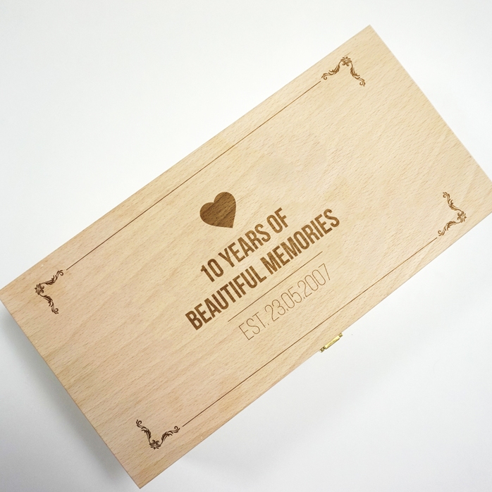 Personalised wine box for two bottles - Years Of Memories
