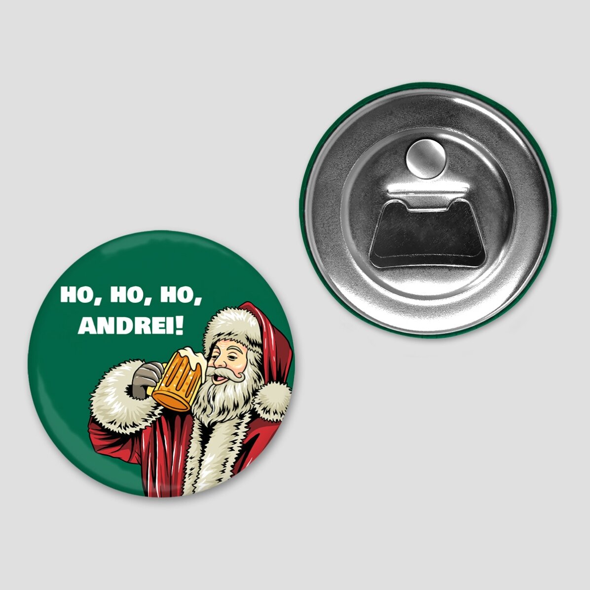 Personalised bottle opener with text - Santa Claus