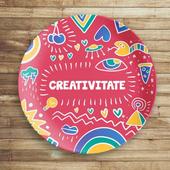 Προσωποποιημένο πιάτο με κείμενο - creARTive