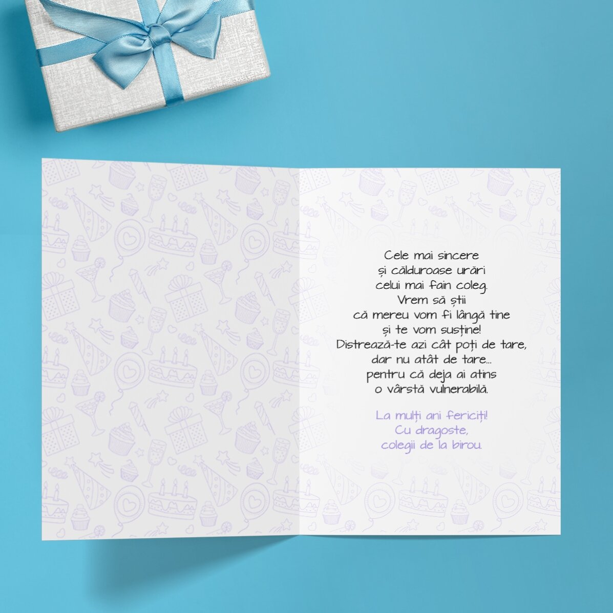 Personalised greeting card with text - BANG! And youth disappears