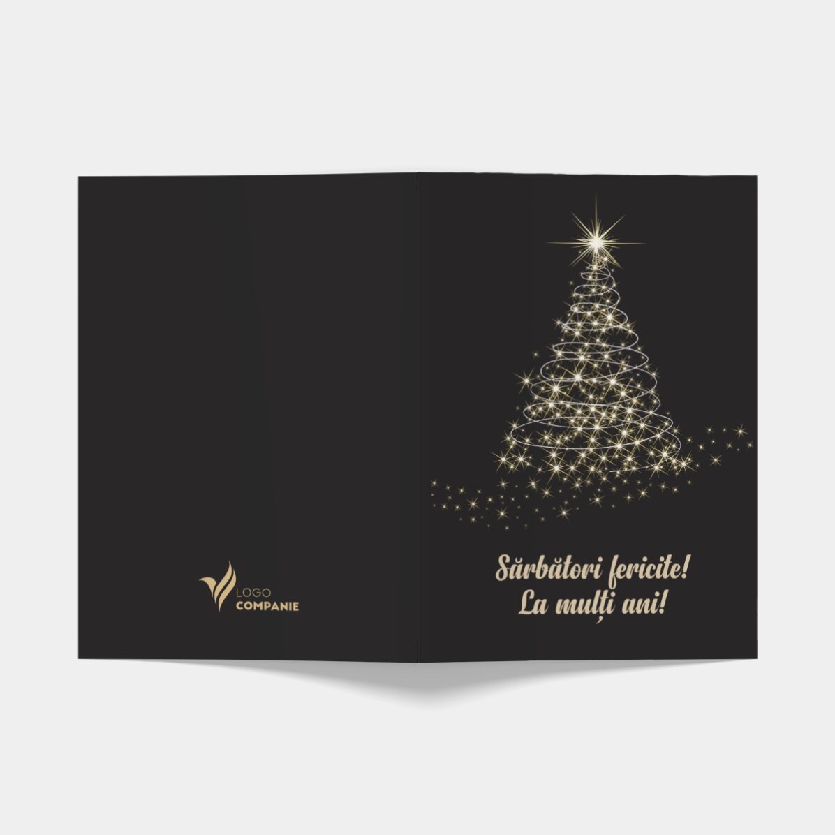 Personalised card with text and logo - Happy Holidays!