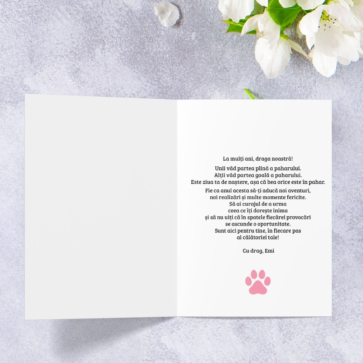 Personalised greeting card with text - Letter from Meow