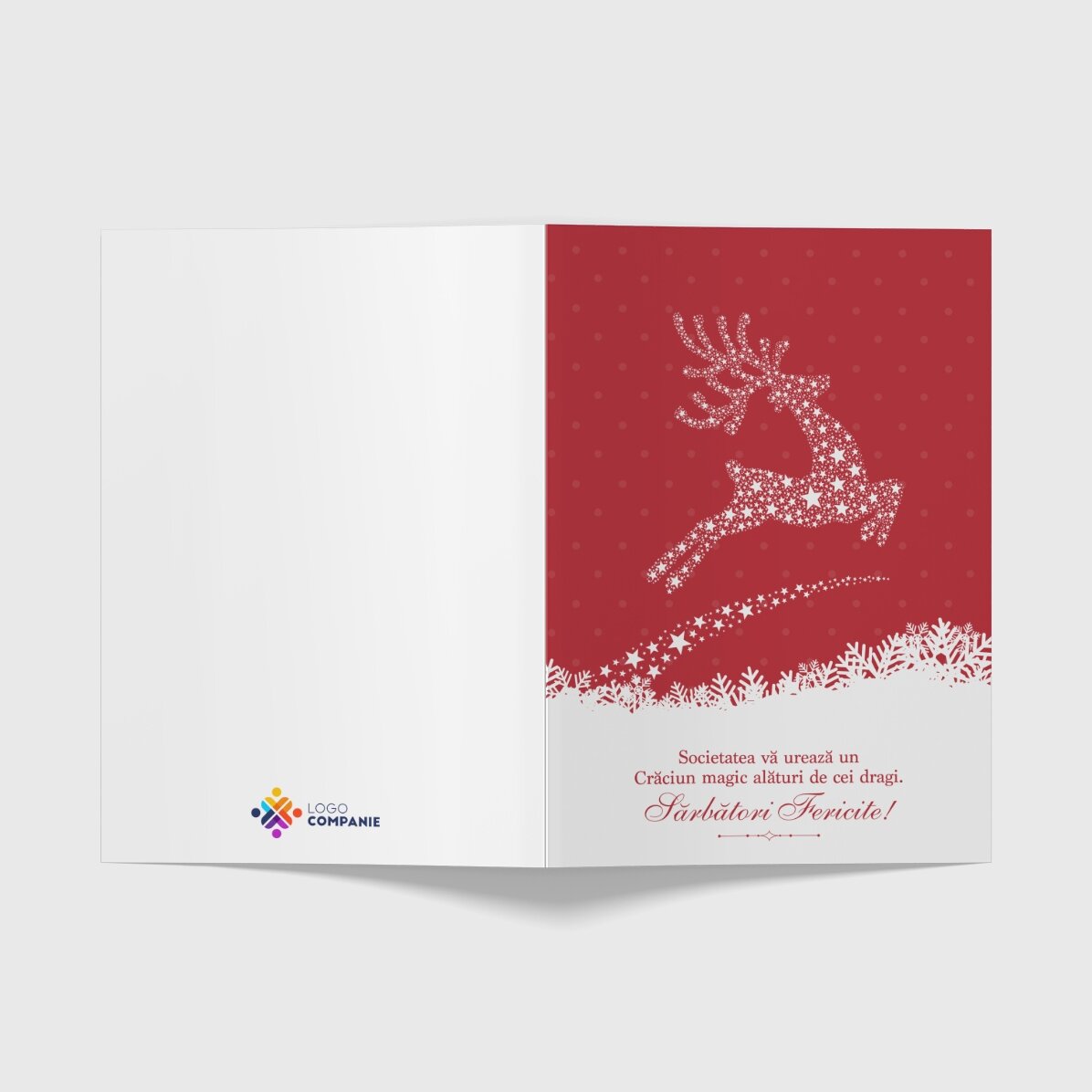 Personalised card with text and logo on the back - The Magic of Christmas