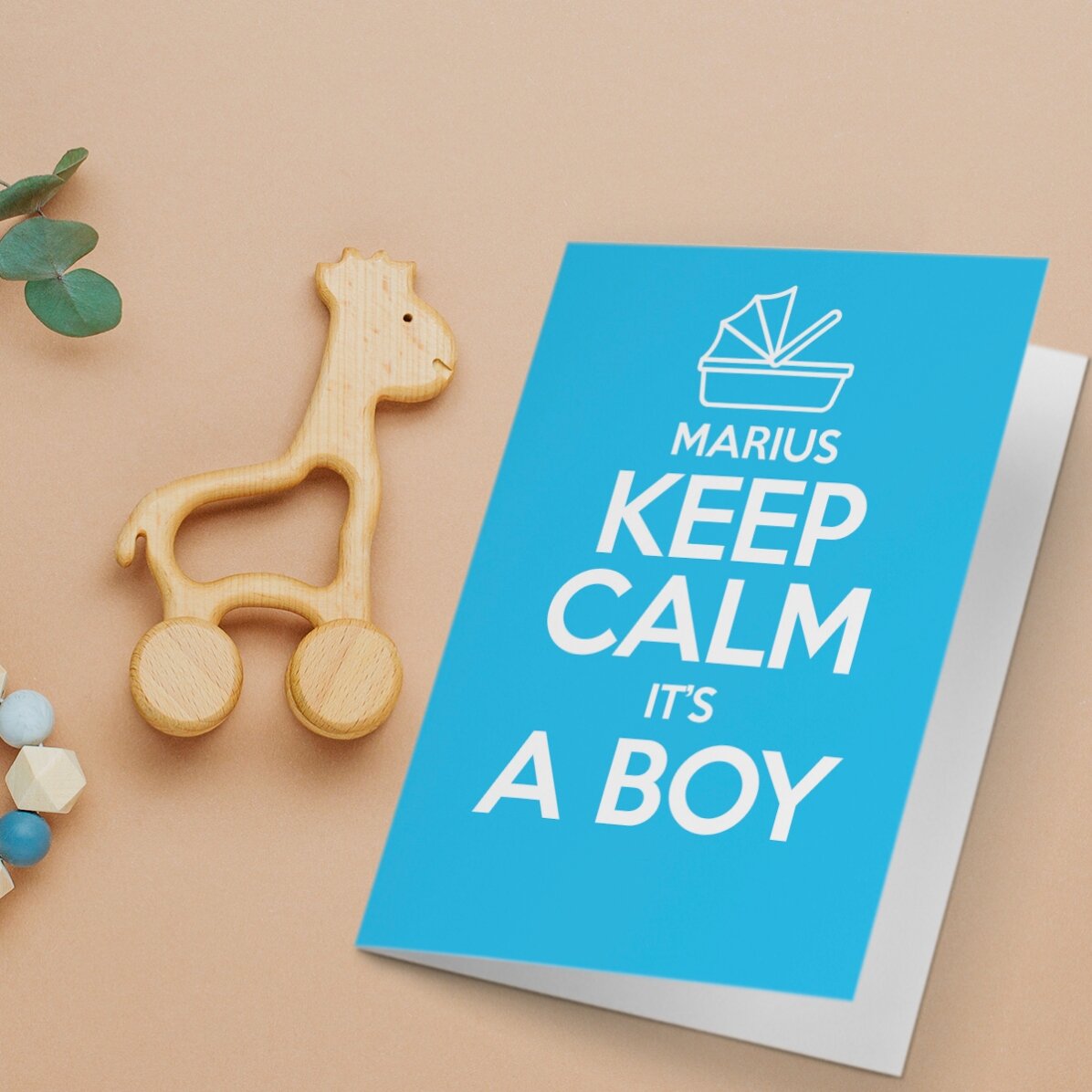 Προσωποποιημένη ευχετήρια κάρτα - KEEP CALM IT