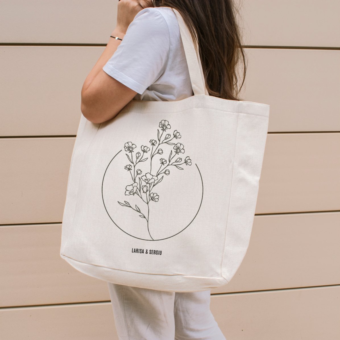 Beach bag personalised with text - Mystic model