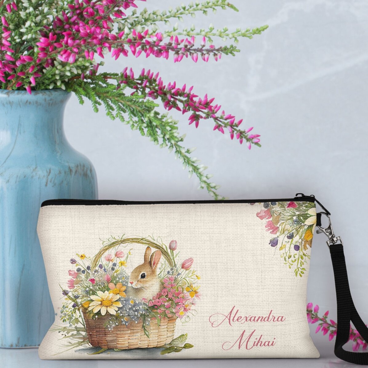 Personalised accessory bag with name - Bunny