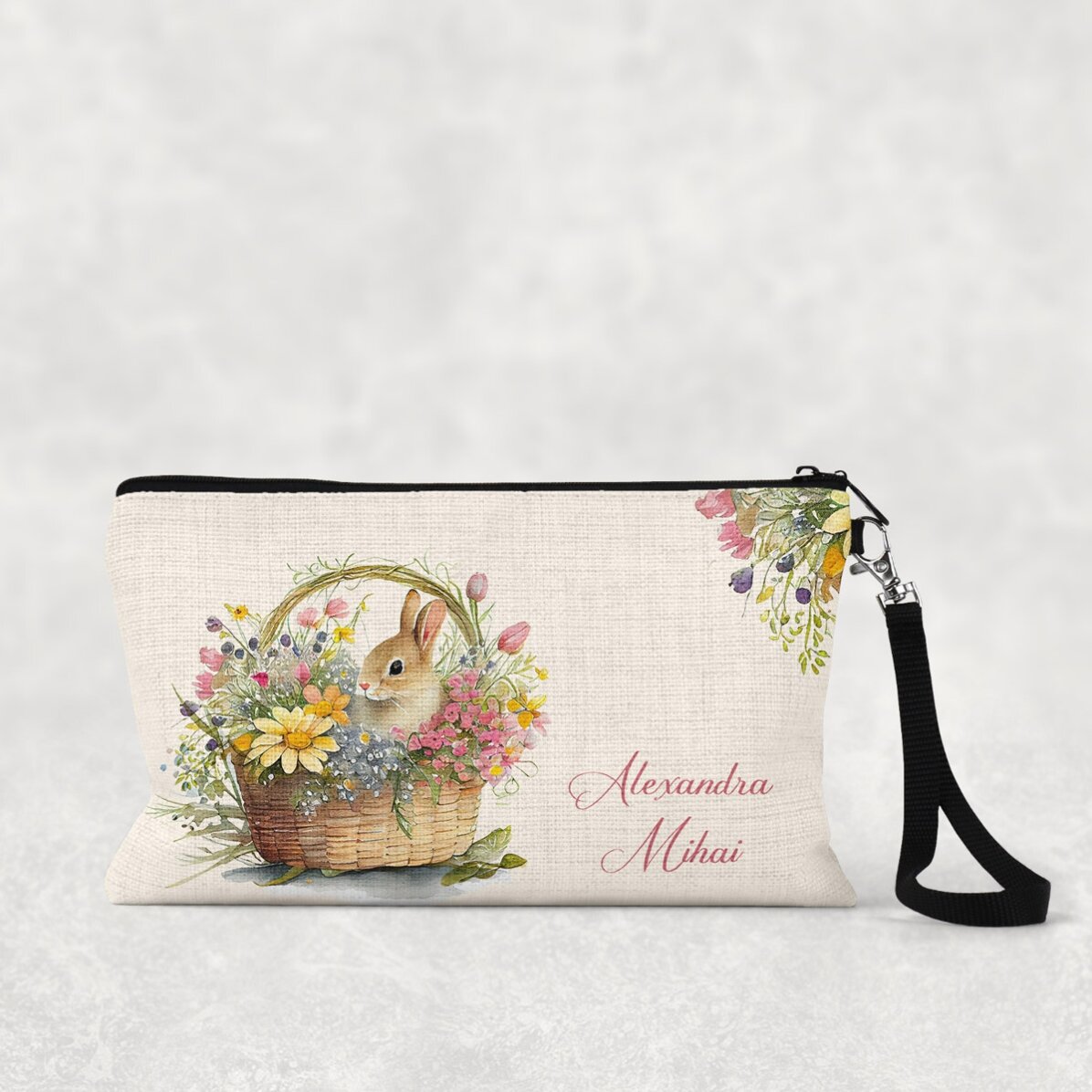 Personalised accessory bag with name - Bunny