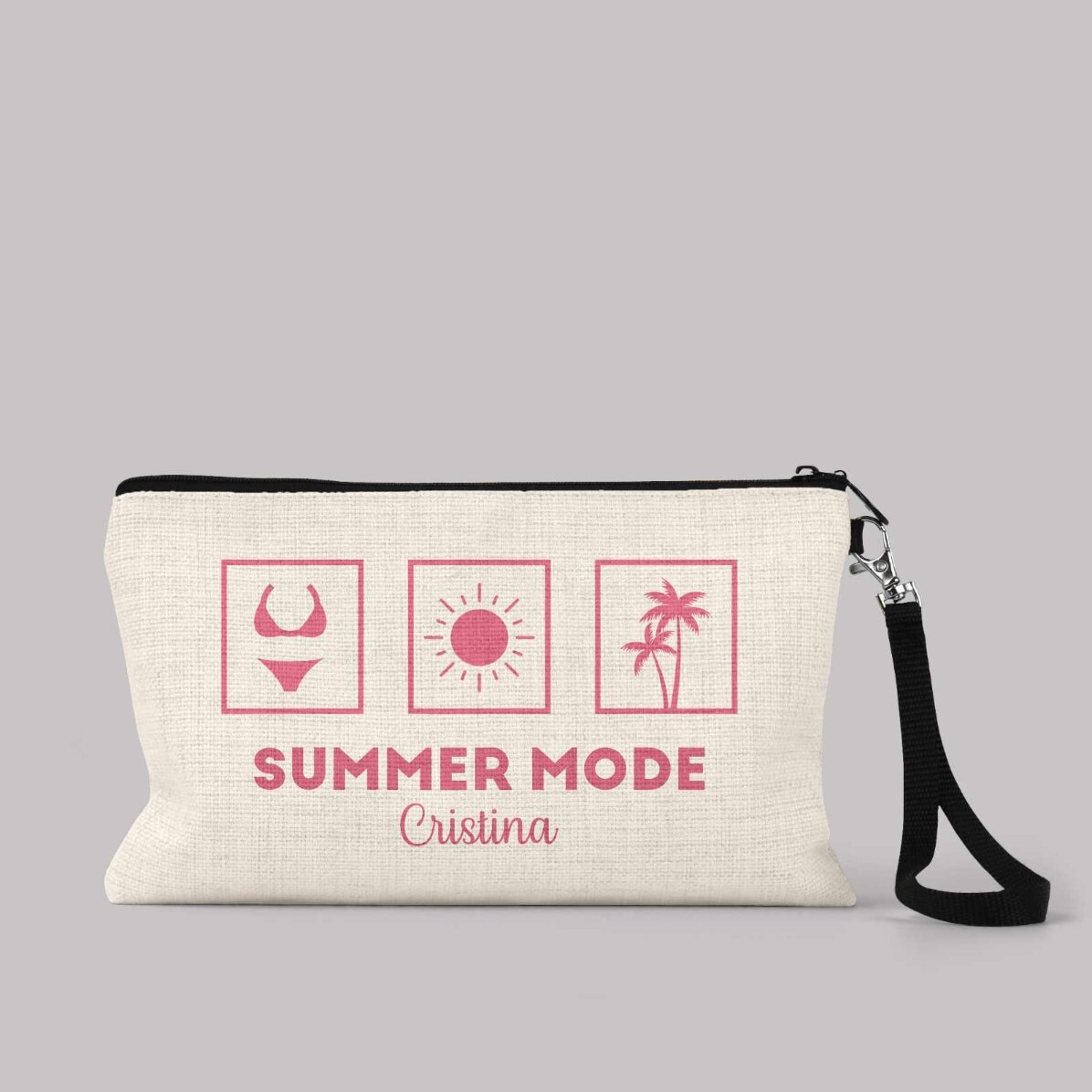 Personalised accessory bag with text - Summer Mode