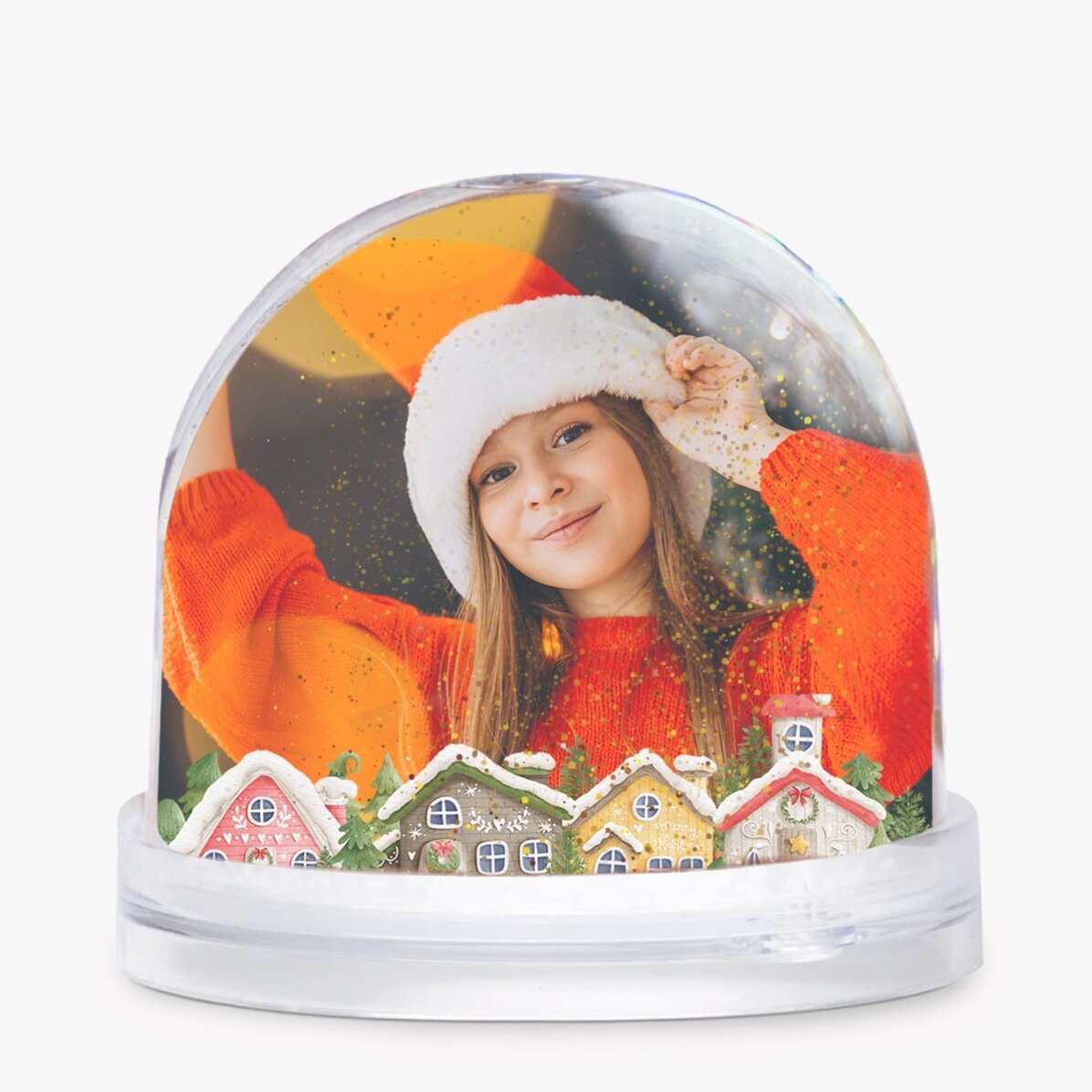 Personalised desk globe with message and photo - Christmas