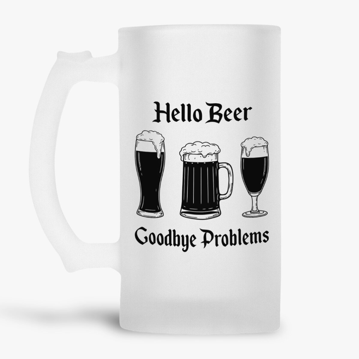 Προσωποποιημένη κούπα μπύρας με μήνυμα - Hello Beer
