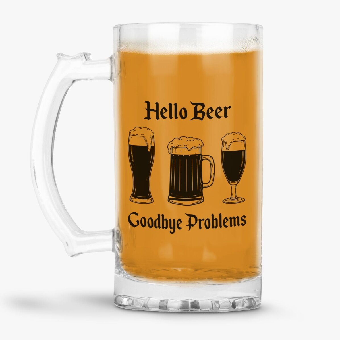 Προσωποποιημένη κούπα μπύρας με μήνυμα - Hello Beer