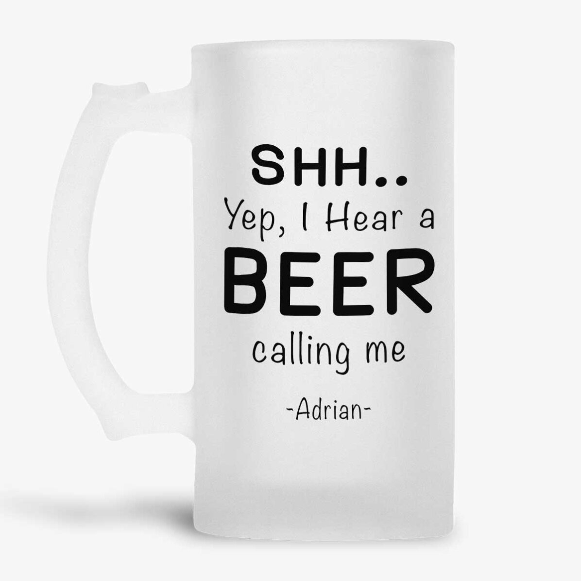 Προσωποποιημένη κούπα μπύρας με μήνυμα - SHH..I hear a BEER