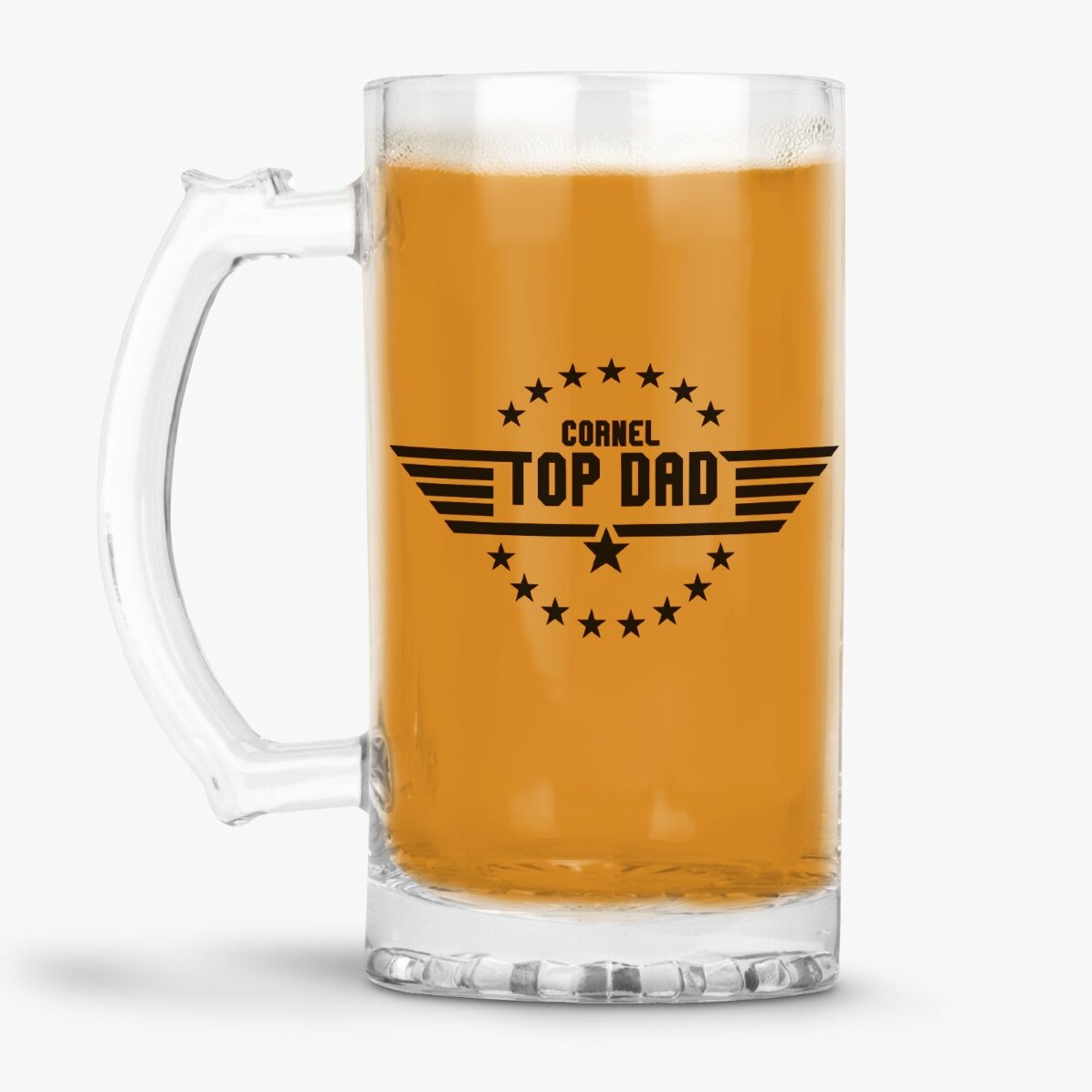 Προσωποποιημένη κούπα μπύρας με κείμενο - Top Dad
