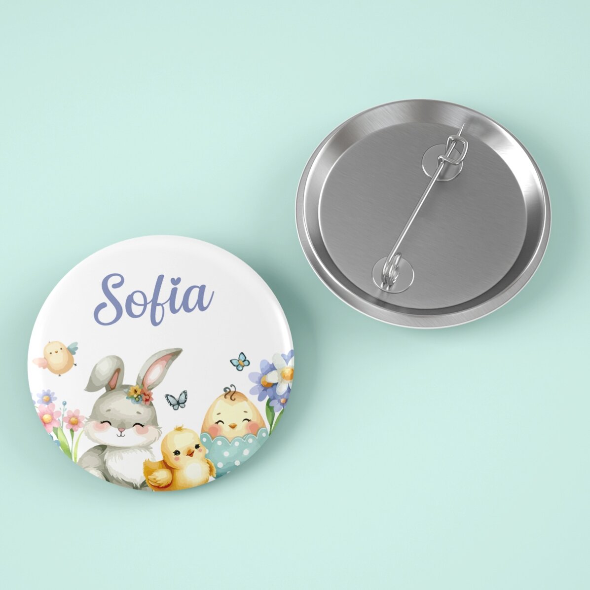Personalised badge with name - Easter model