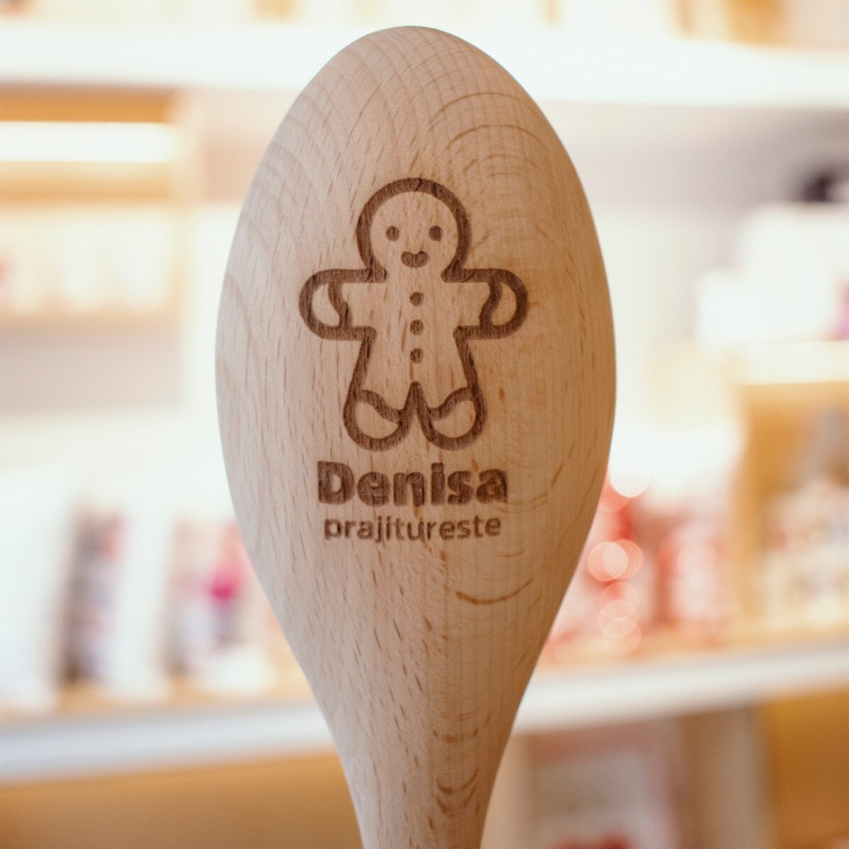 Personalised wooden spoon - Gingerbread