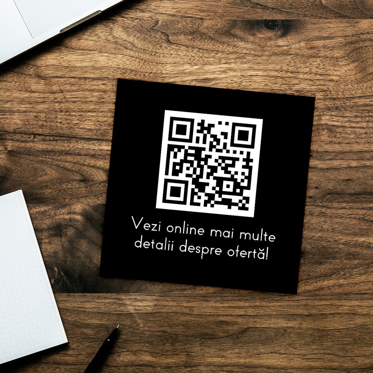 Προσαρμοσμένος μαγνήτης 10x10 με κείμενο και QR code