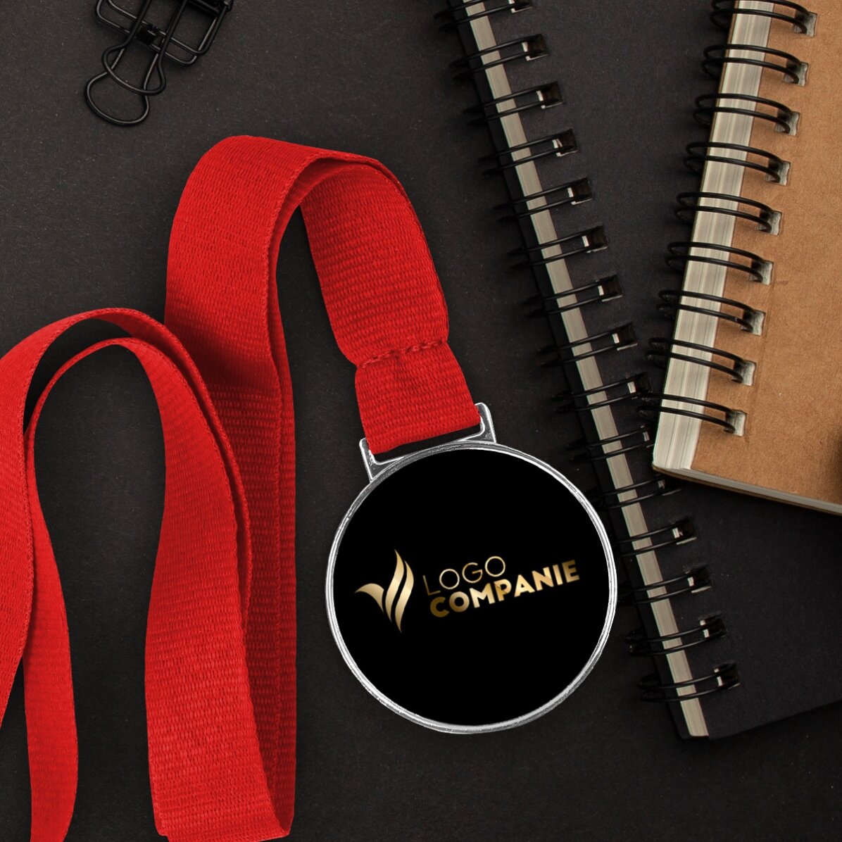 Personalised medal with logo