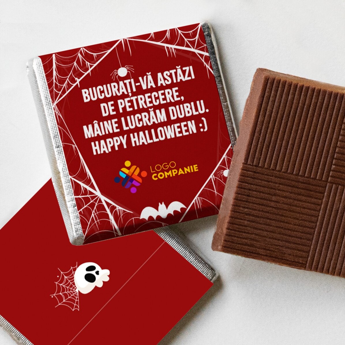 Μίνι σοκολάτα με εξατομικευμένο λογότυπο και μήνυμα - Χάλοουιν