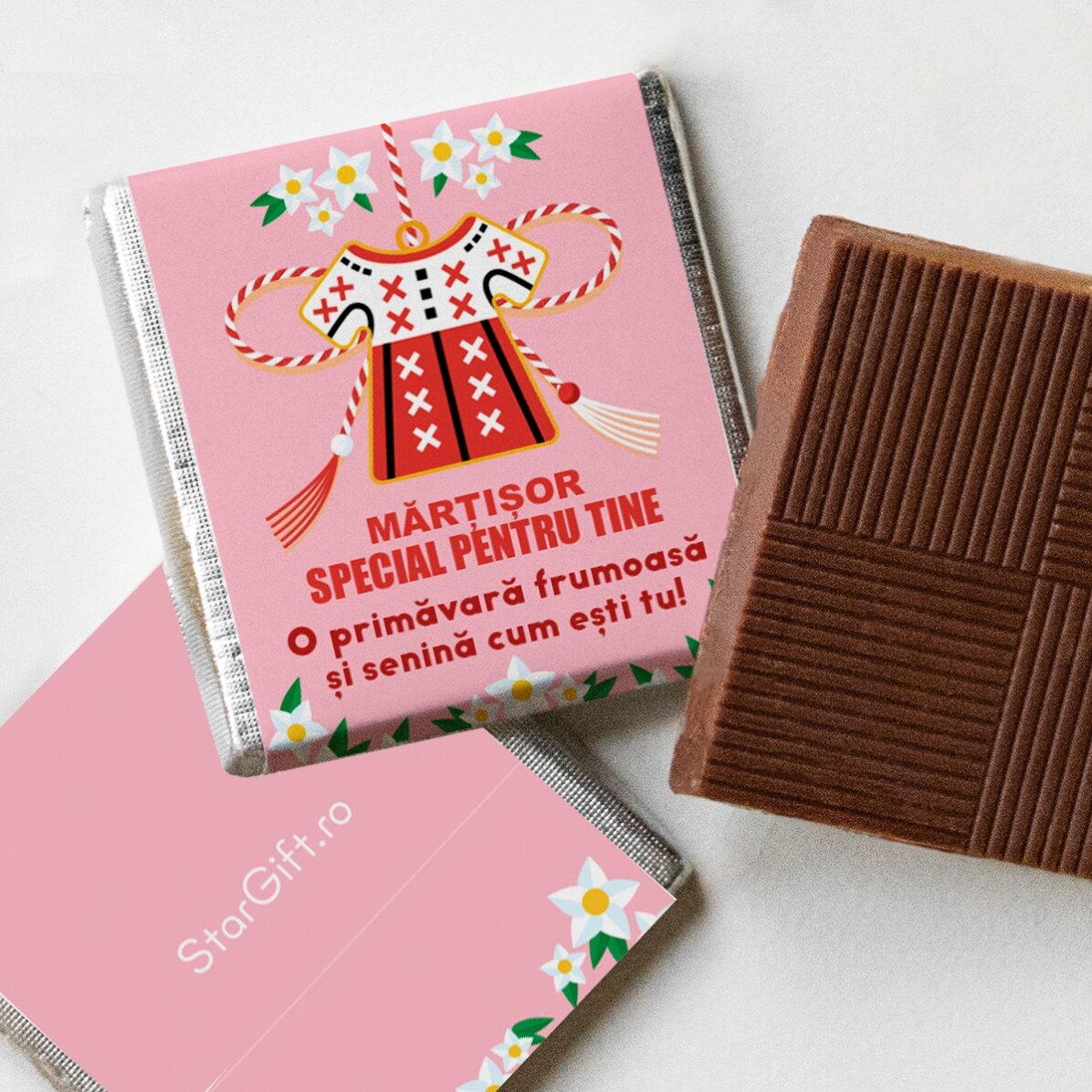 Mini chocolate personalised with a traditional message