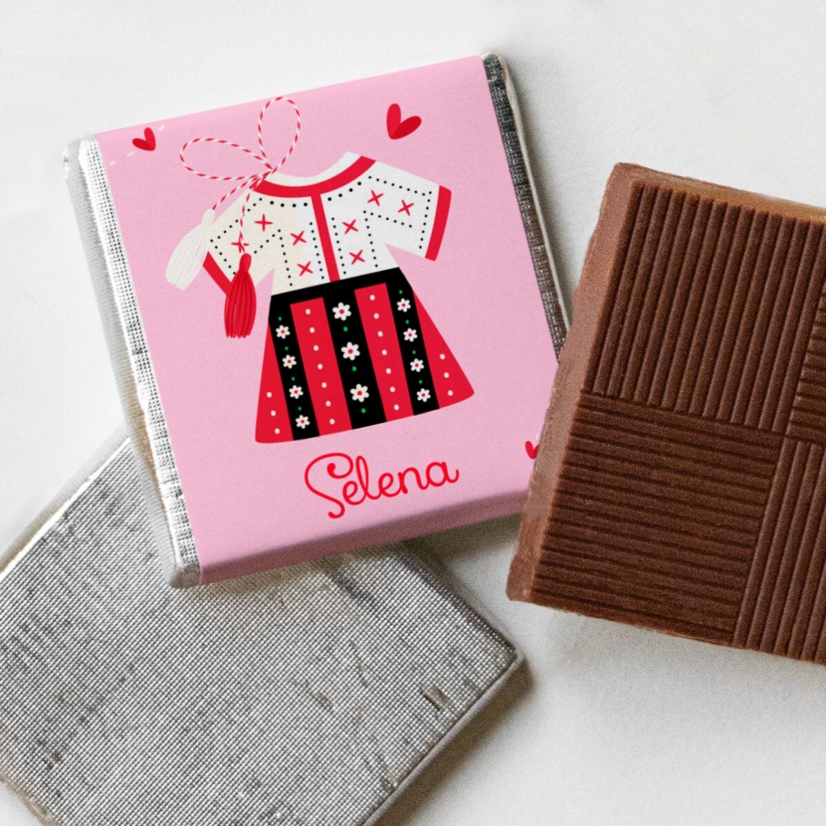 Personalised mini chocolate bar with name - 1 March