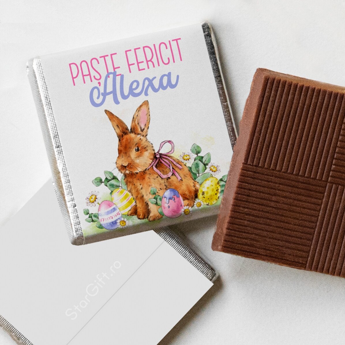 Μίνι σοκολάτα με εξατομικευμένο κείμενο - Bunny