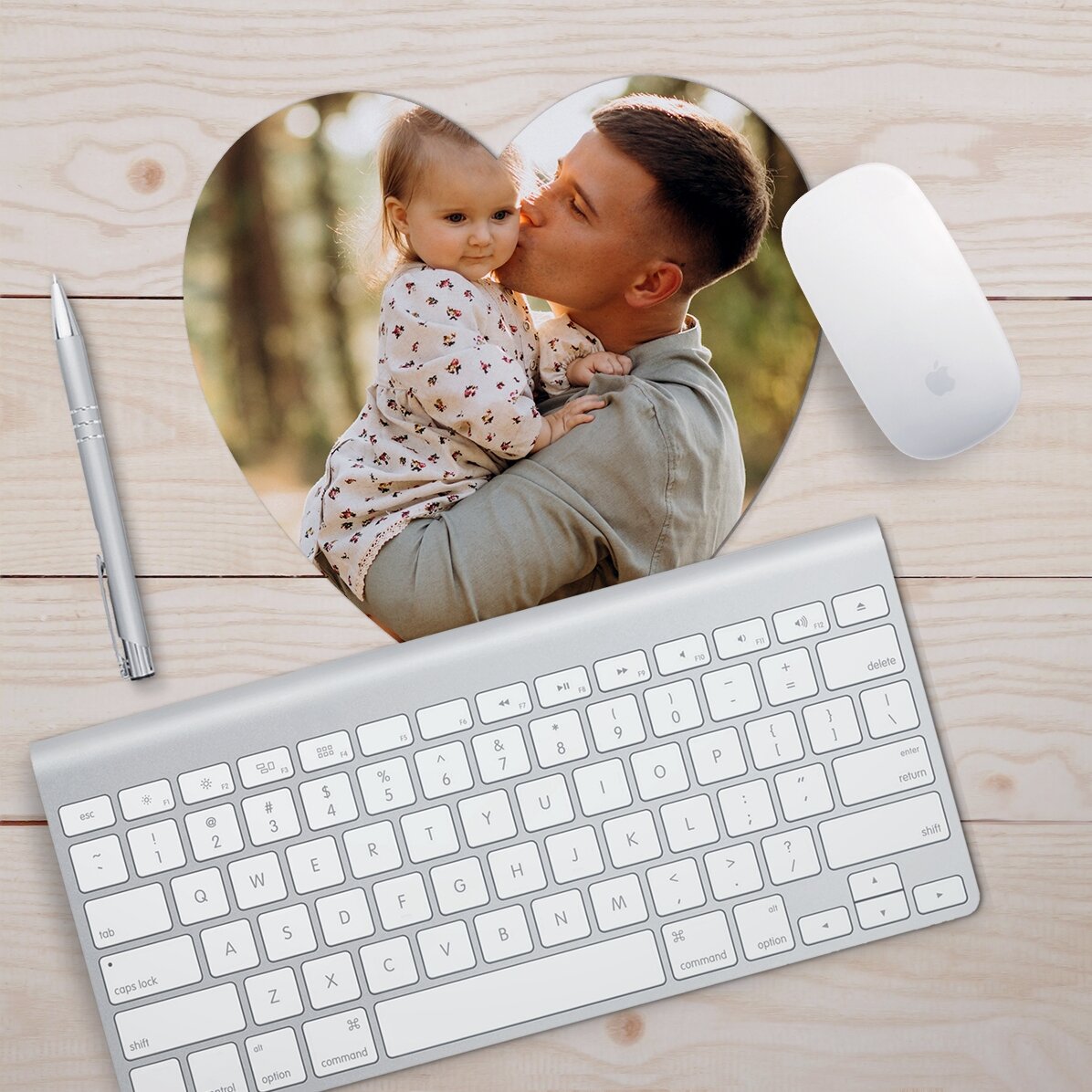 Προσαρμοσμένο mouse pad σε σχήμα καρδιάς με φωτογραφία