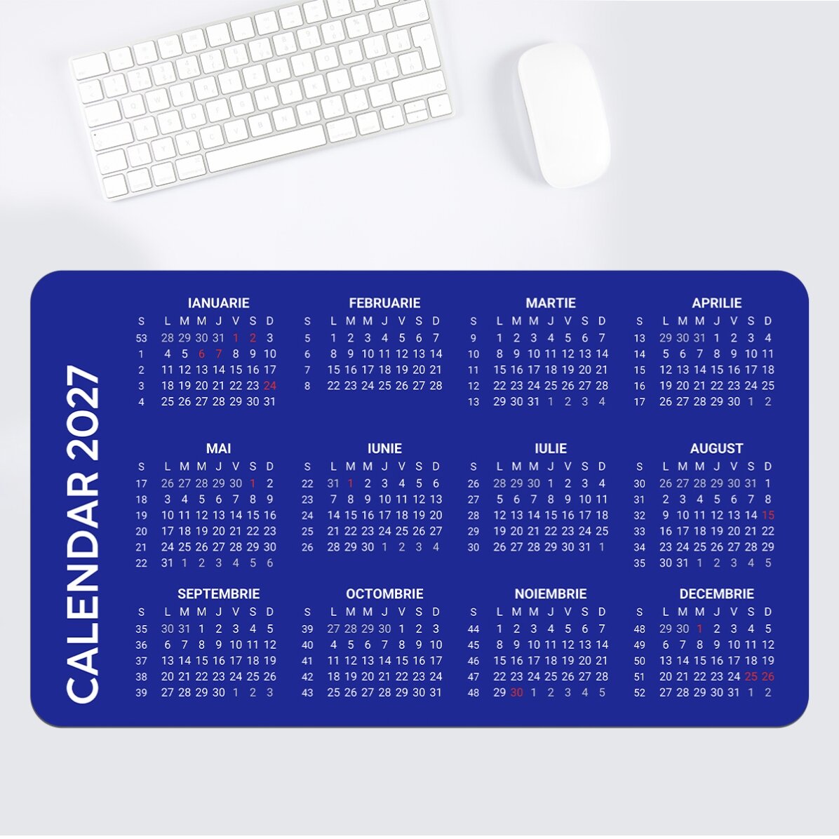 Προσαρμοσμένο mouse pad XXL με ημερολόγιο