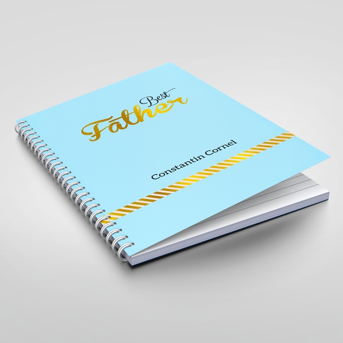 Προσαρμοσμένο σημειωματάριο - Best Father, Μπλε