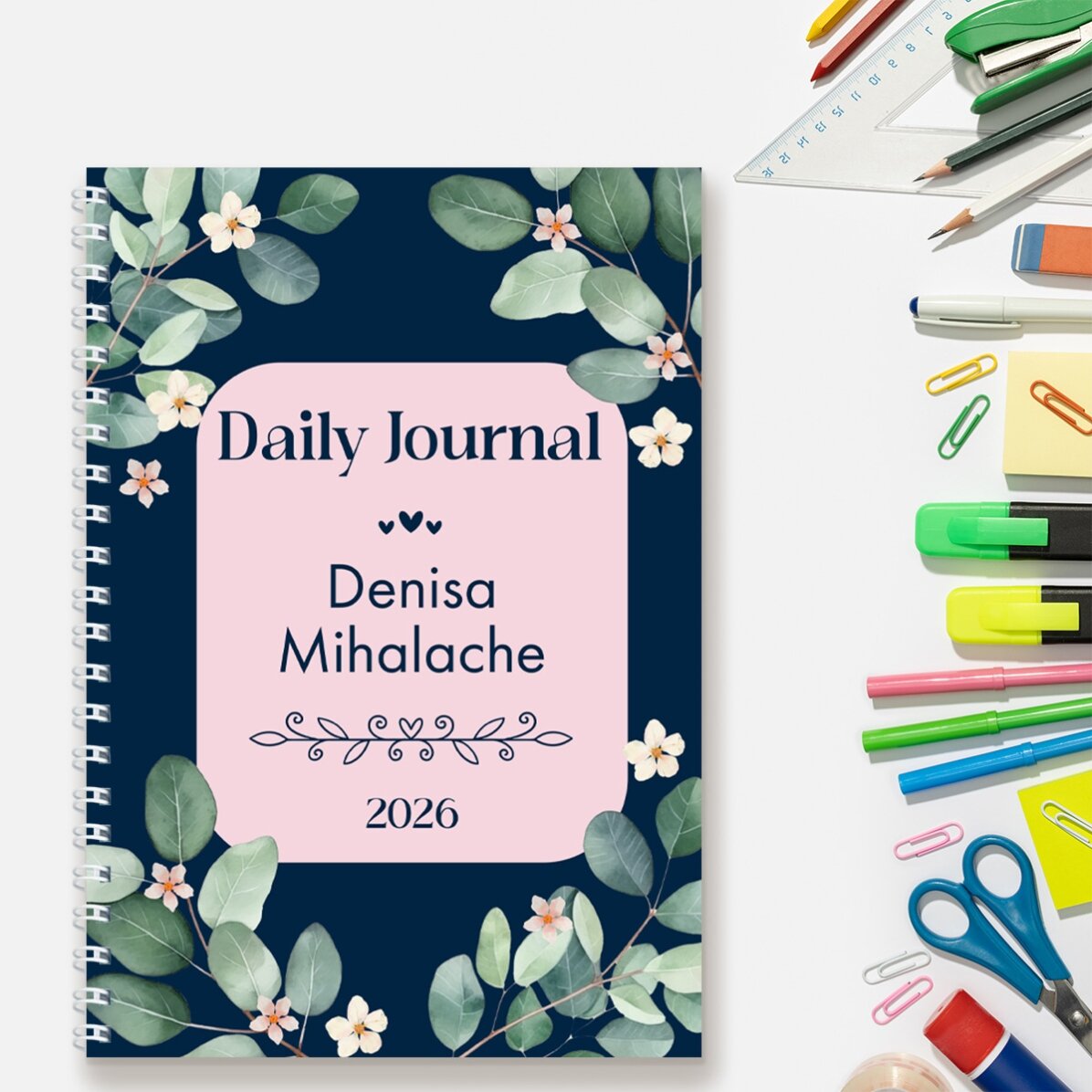 Personalised notebook with text - Daily Journal