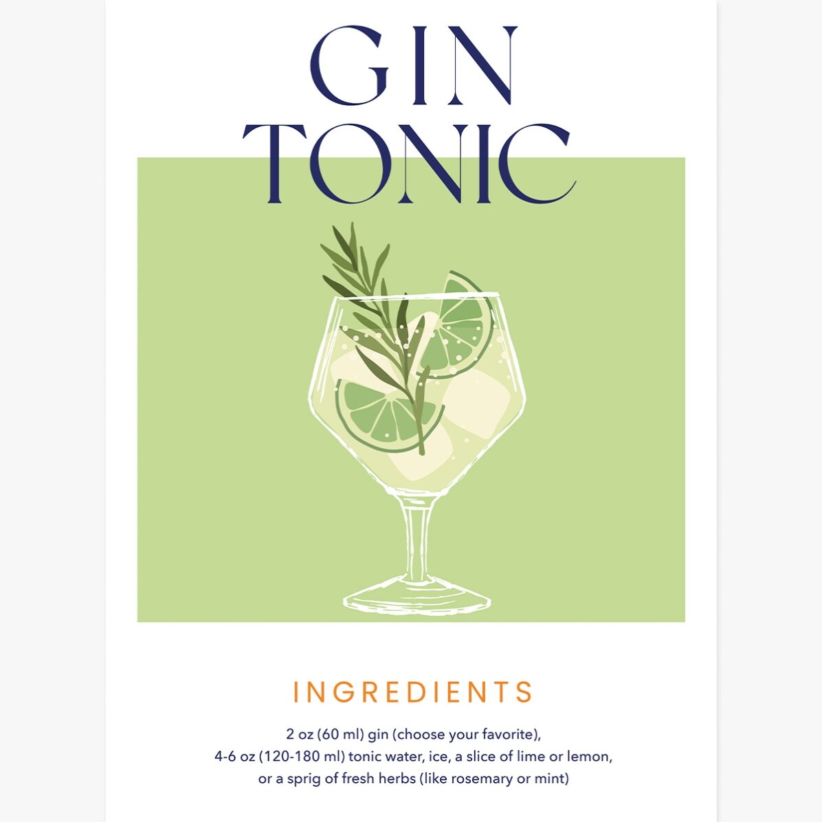 Gin and Tonic Poster