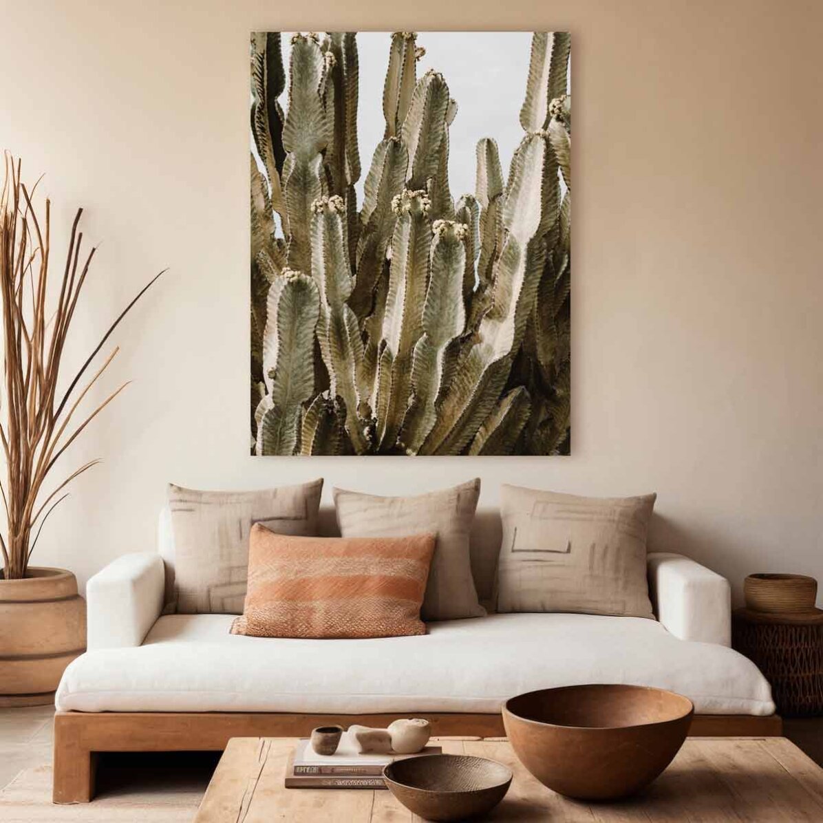 Green cactus poster
