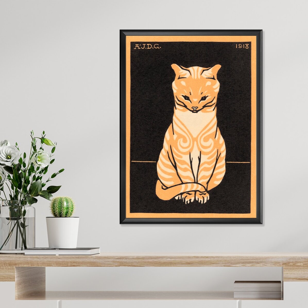 Αφίσα της Julie de Graag, «Sitting cat», 1918