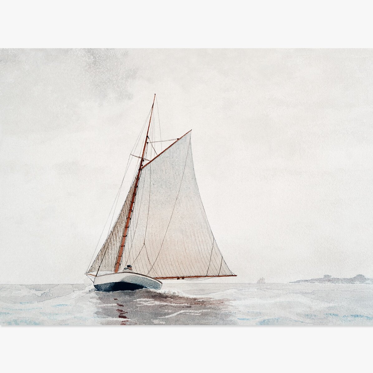 Αφίσα οριζόντιας διάταξης - Winslow Homer - Αναχώρηση από το Γκλόστερ προς την ανοιχτή θάλασσα, 1880