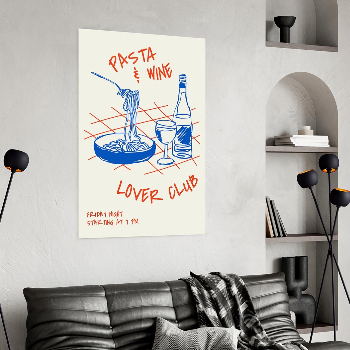 Pasta & Wine Poster