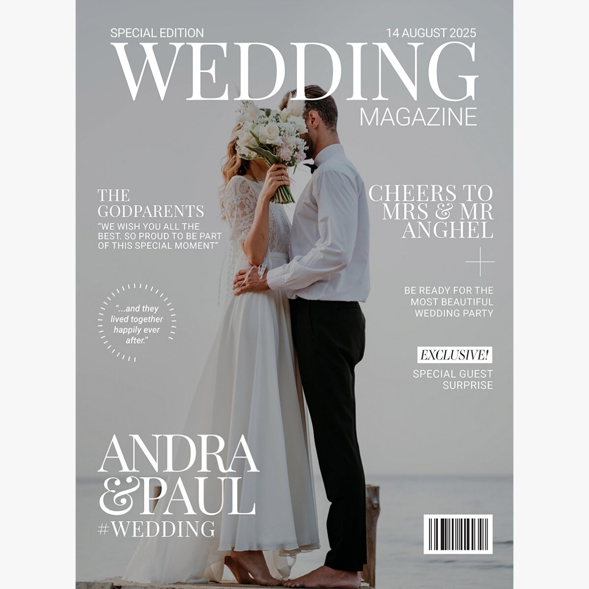 Personalised poster with photo and text - Magazine cover