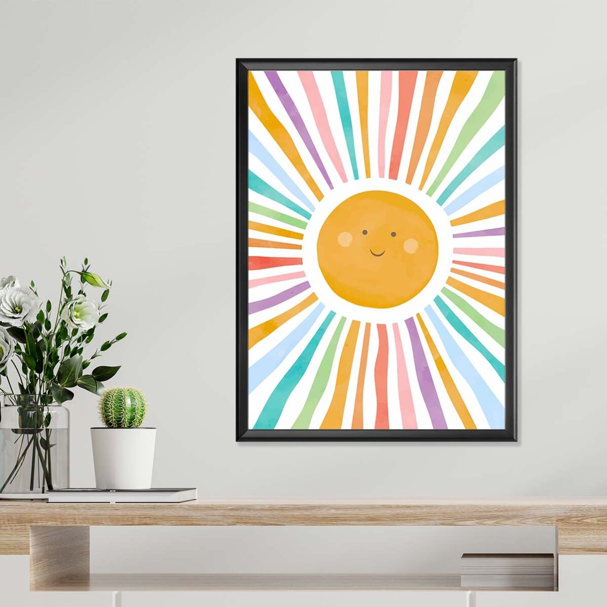 Colourful Sun Poster