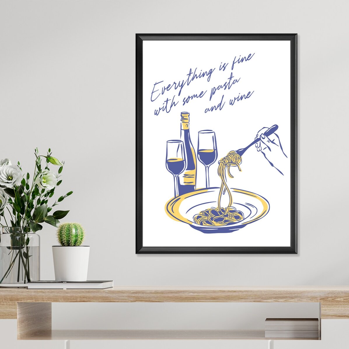 Αφίσα «Some Pasta & Wine»